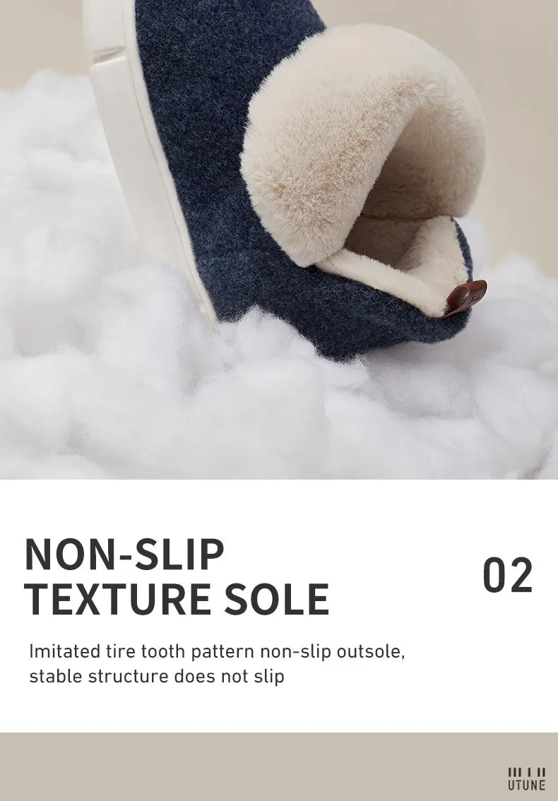 Boot Bông Nữ Ấm Áp 2026 - Giày Bệt Nỉ Đế Cao