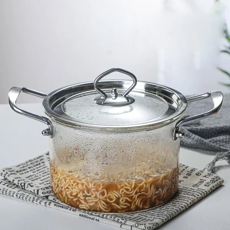 Nồi Lẩu Thủy Tinh Trong Suốt Chịu Nhiệt Cao Cấp - Daisan Mart
