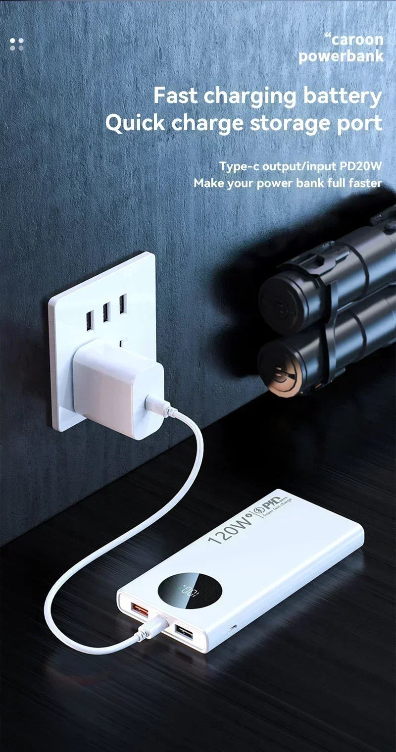 Siêu Sạc Dự Phòng 120W 50000mAh Nhanh & Mạnh Mẽ - Daisan Mart