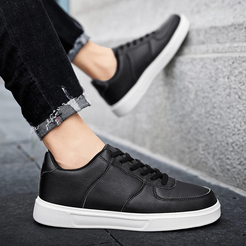 Giày Sneaker Trắng Cổ Điển Nam Nữ Da Thoải Mái Size Lớn - Daisan Mart