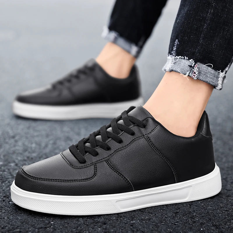 Giày Sneaker Trắng Cổ Điển Nam Nữ Da Thoải Mái Size Lớn - Daisan Mart