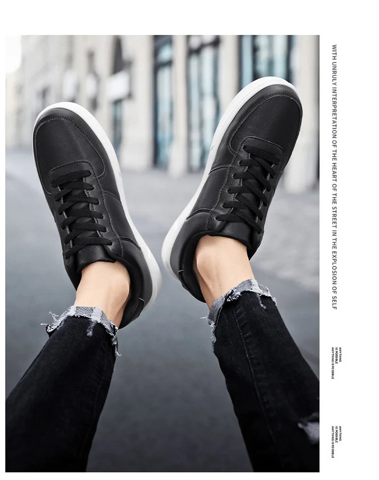 Giày Sneaker Trắng Cổ Điển Nam Nữ Da Thoải Mái Size Lớn - Daisan Mart