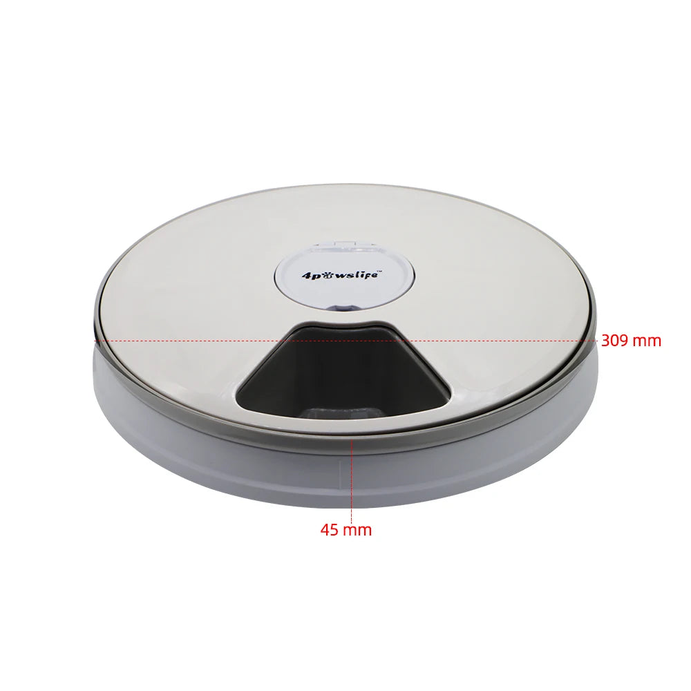 Automatic Pet Feeder Timing Feeder 6 Meals 6 Grids Cat Dog Electric Dry Food Dispenser Accessories Smart Control Pet Feeder - Daisan Mart