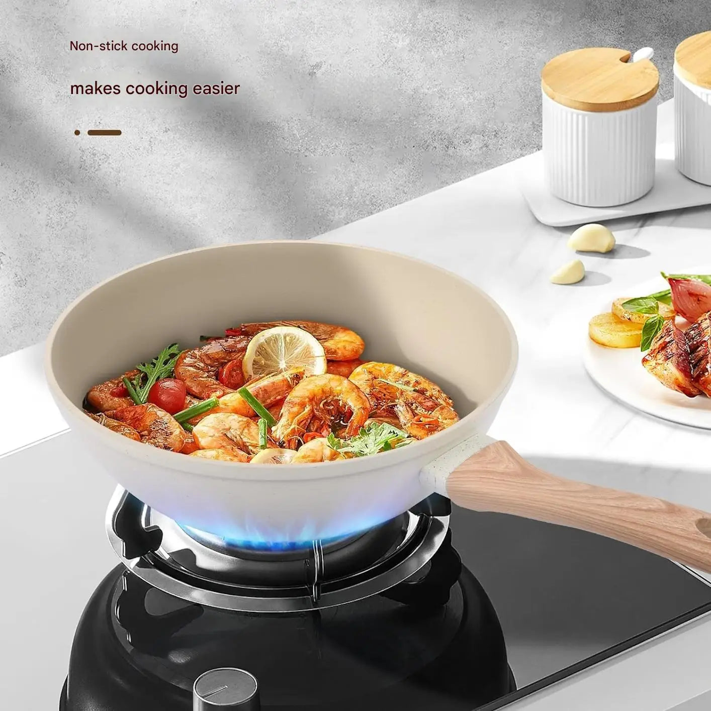 Bộ Nồi Chảo Ceramic 21 Món Chống Dính Tay Cầm Bakelite - Daisan Mart
