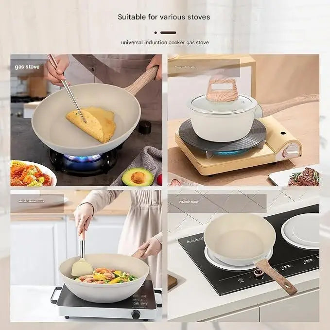 Bộ Nồi Chảo Ceramic 21 Món Đáy Từ Chống Dính - Daisan Mart