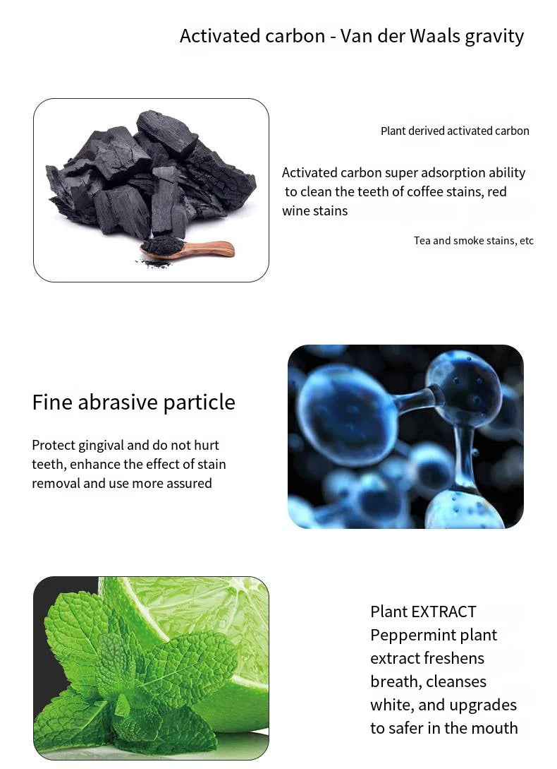 Bamboo Charcoal Black Toothpaste Coconut Shell Black Activated Carbon Bright White Gum Protection Bamboo Charcoal Toothpaste - Daisan Mart