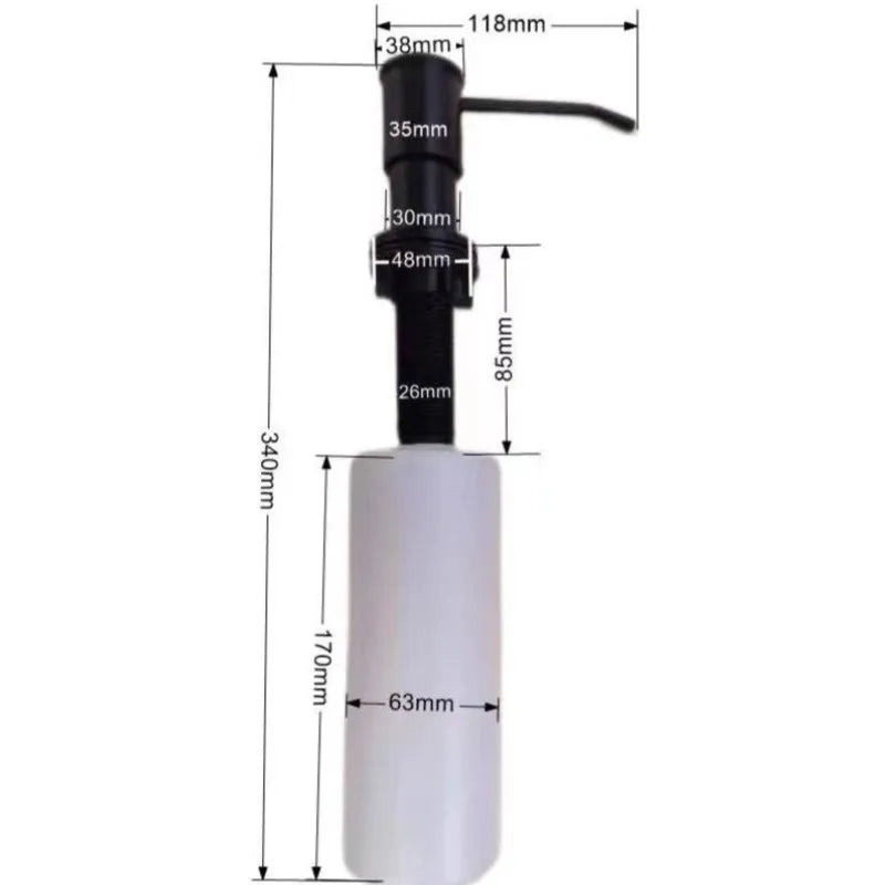 Bình Xịt Xà Phòng Inox 500ml Âm Chậu Nhà Bếp - Daisan Mart