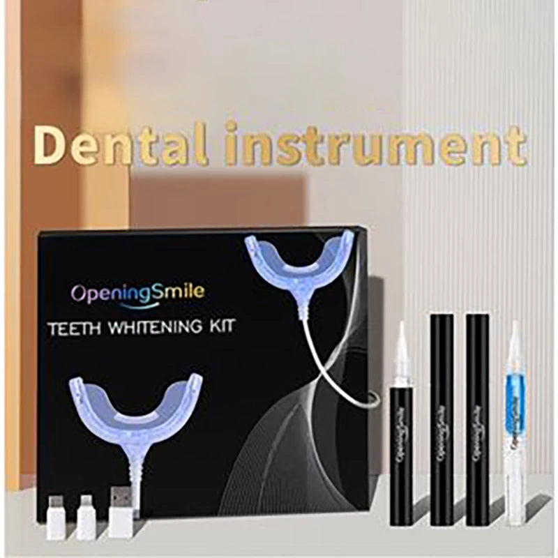 Teeth Whitening Set Cold Light Beauty Instrument Effectively Removes Yellow Tooth Stains USB Type Lamp - Daisan Mart