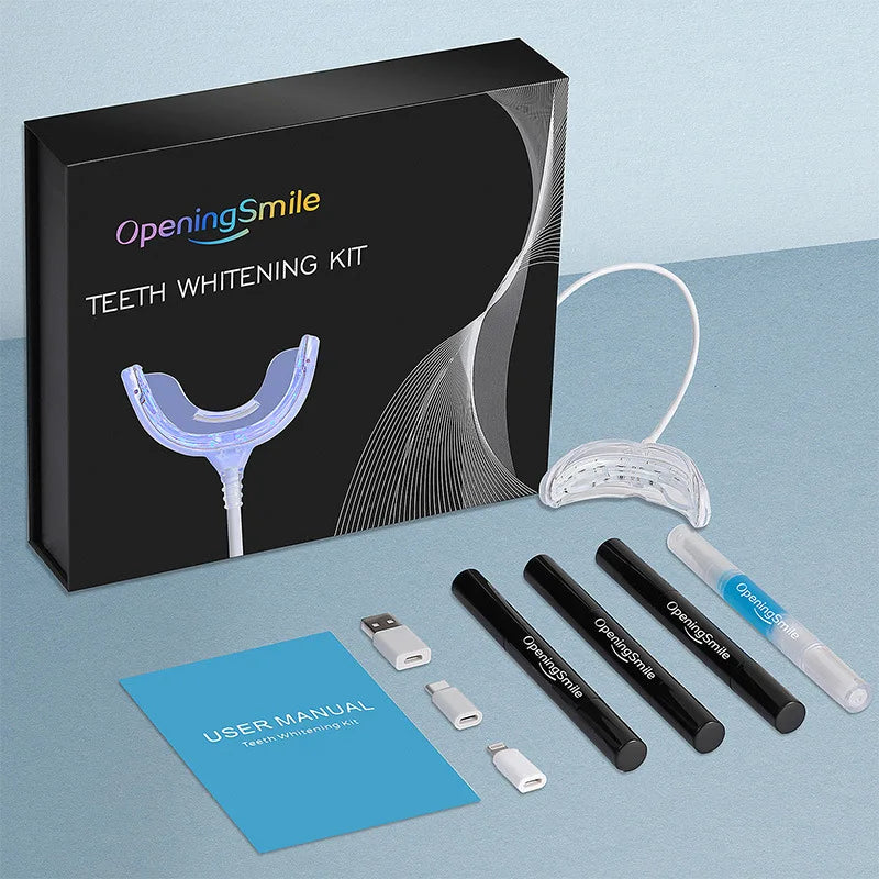 Teeth Whitening Set Cold Light Beauty Instrument Effectively Removes Yellow Tooth Stains USB Type Lamp - Daisan Mart