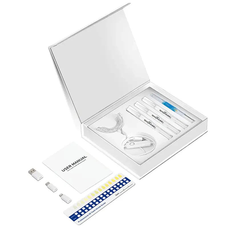 Teeth Whitening Set Cold Light Beauty Instrument Effectively Removes Yellow Tooth Stains USB Type Lamp - Daisan Mart