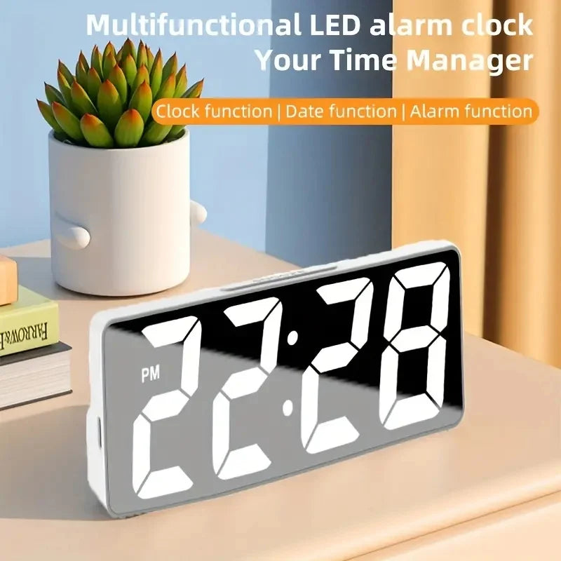 Đồng Hồ Báo Thức LED Để Bàn, Hiển Thị Nhiệt Độ, Độ Sáng Điều Chỉnh - Daisan Mart