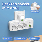 Ổ Điện Đa Năng 3 Cổng AC kèm USB-C cho Nhà & Văn Phòng - Daisan Mart