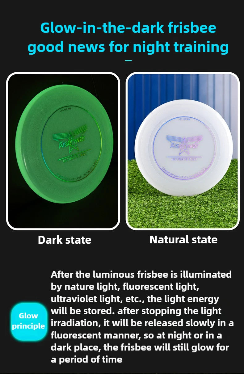 Professional 175g Ultimate Flying Disc Sport Disc Flying Saucer for Adult Teens Kids Outdoor Game Beach Backyard Camping Sports - Daisan Mart