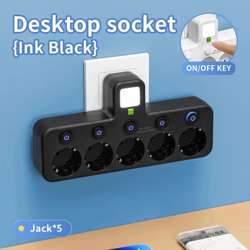 Ổ Cắm Điện Đa Năng EU Có/Không USB Type-C, Văn Phòng - Daisan Mart