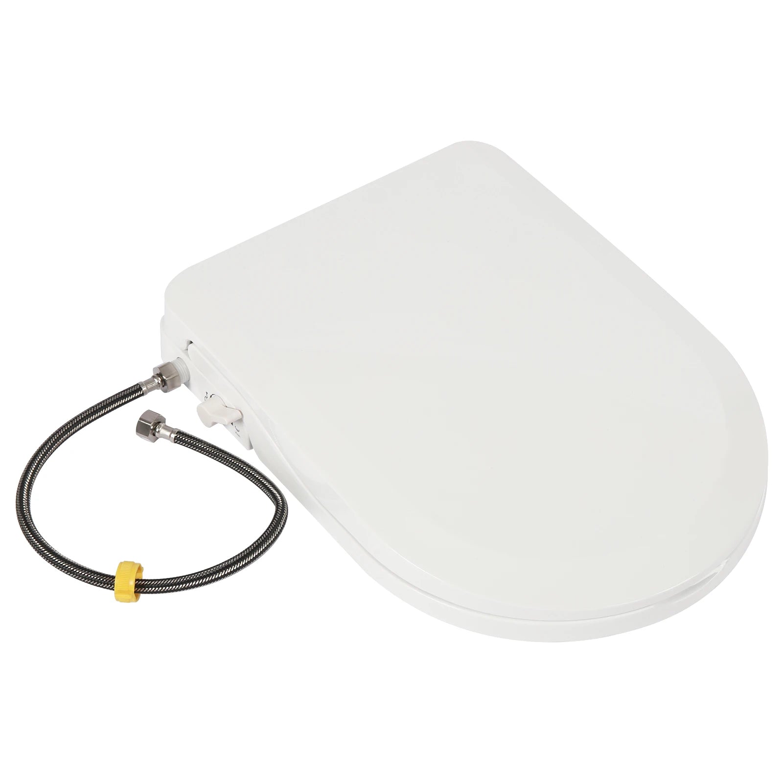 Non-Electric Bidet Toilet Seat White Dual Nozzle System - Bidet with Easy Installation Fits Elongated Toilets - Daisan Mart