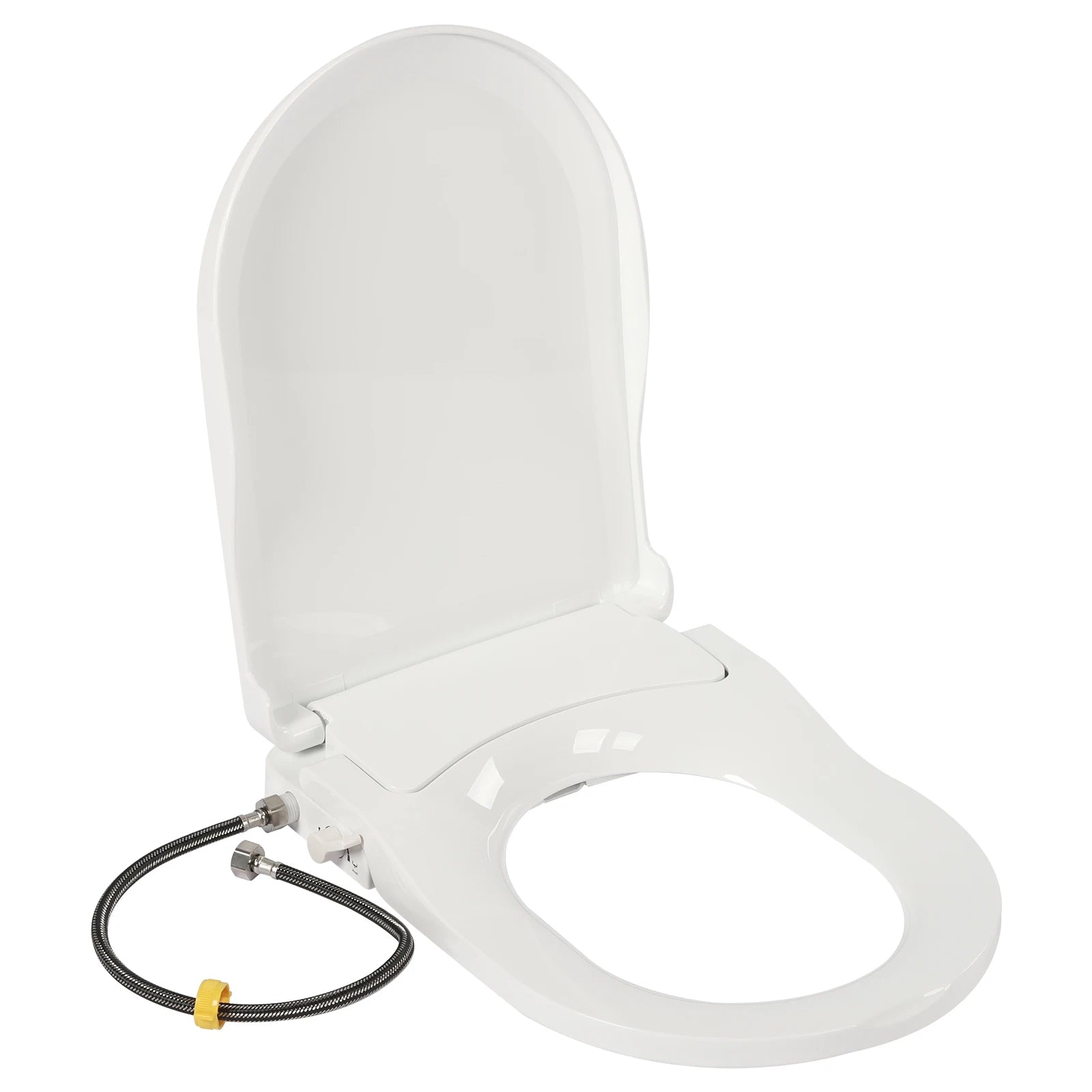 Non-Electric Bidet Toilet Seat White Dual Nozzle System - Bidet with Easy Installation Fits Elongated Toilets - Daisan Mart