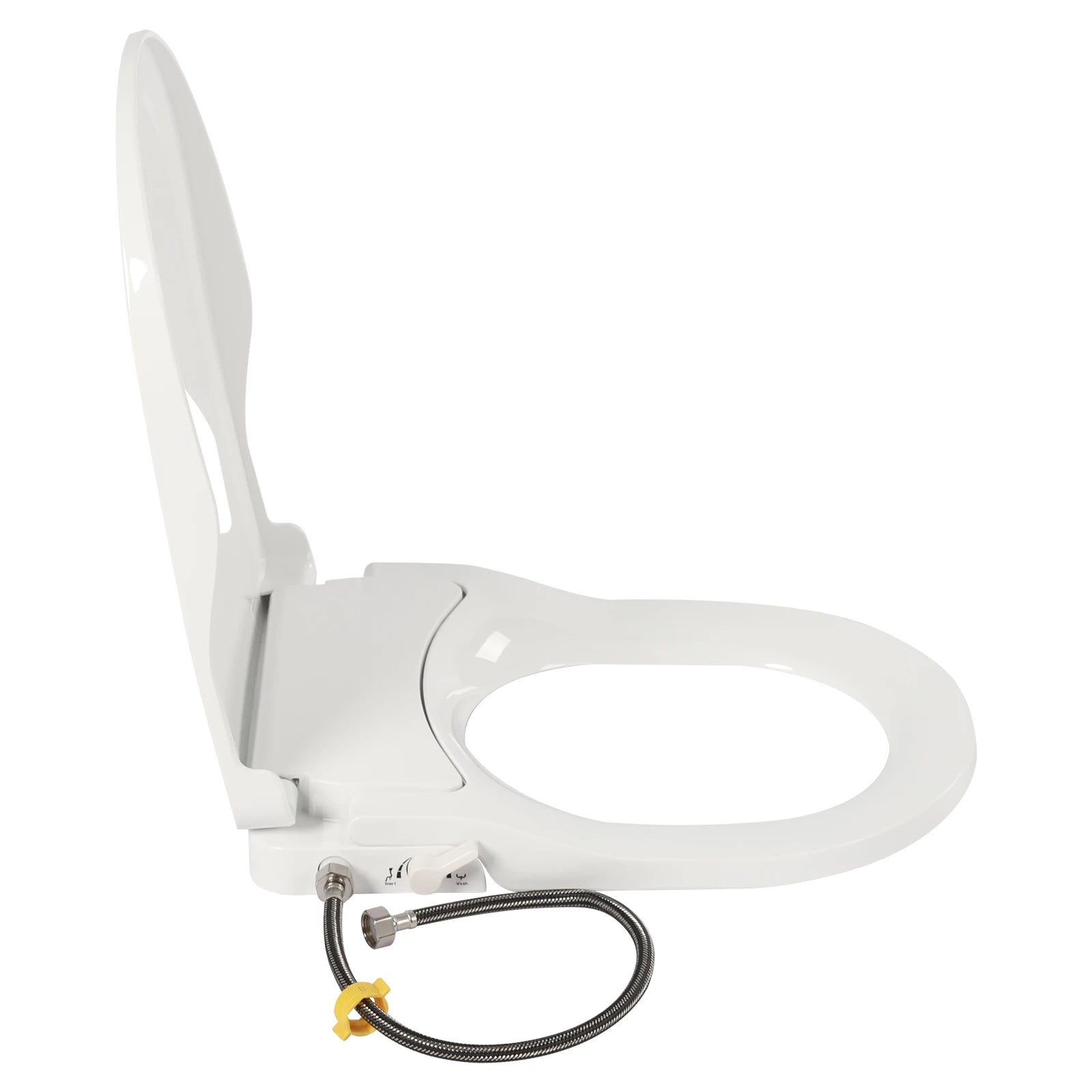 Non-Electric Bidet Toilet Seat White Dual Nozzle System - Bidet with Easy Installation Fits Elongated Toilets - Daisan Mart