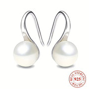 Bông Tai Bạc 925 Ngọc Trai Giả Sang Trọng Thanh Lịch