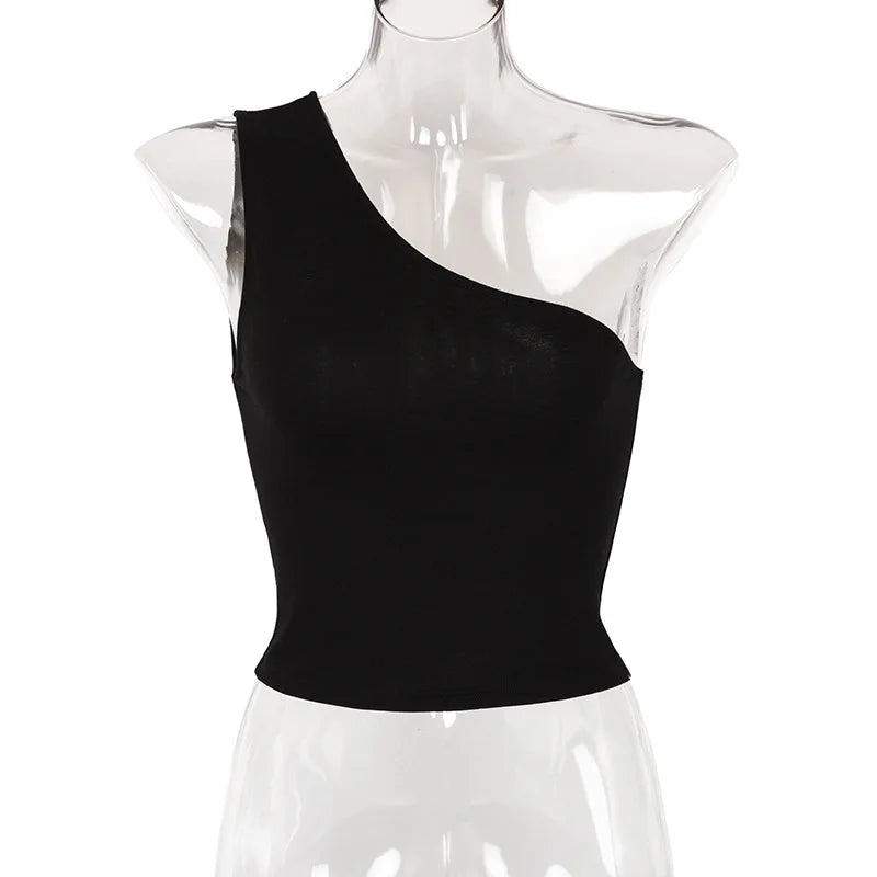 Áo Tank Nữ Một Vai Thể Thao Sexy Co Giãn Mùa Hè - Daisan Mart