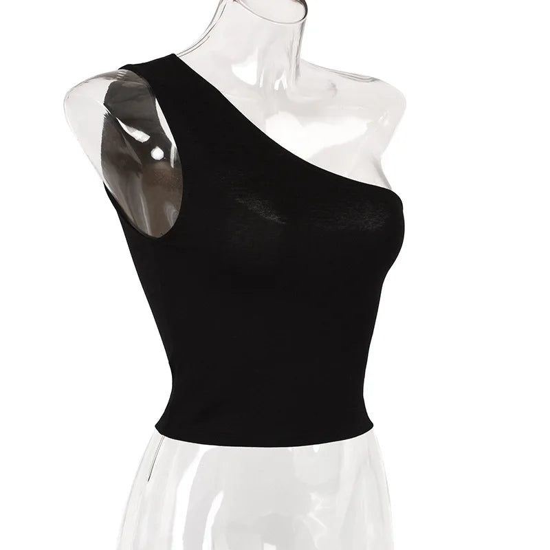 Áo Tank Nữ Một Vai Thể Thao Sexy Co Giãn Mùa Hè - Daisan Mart