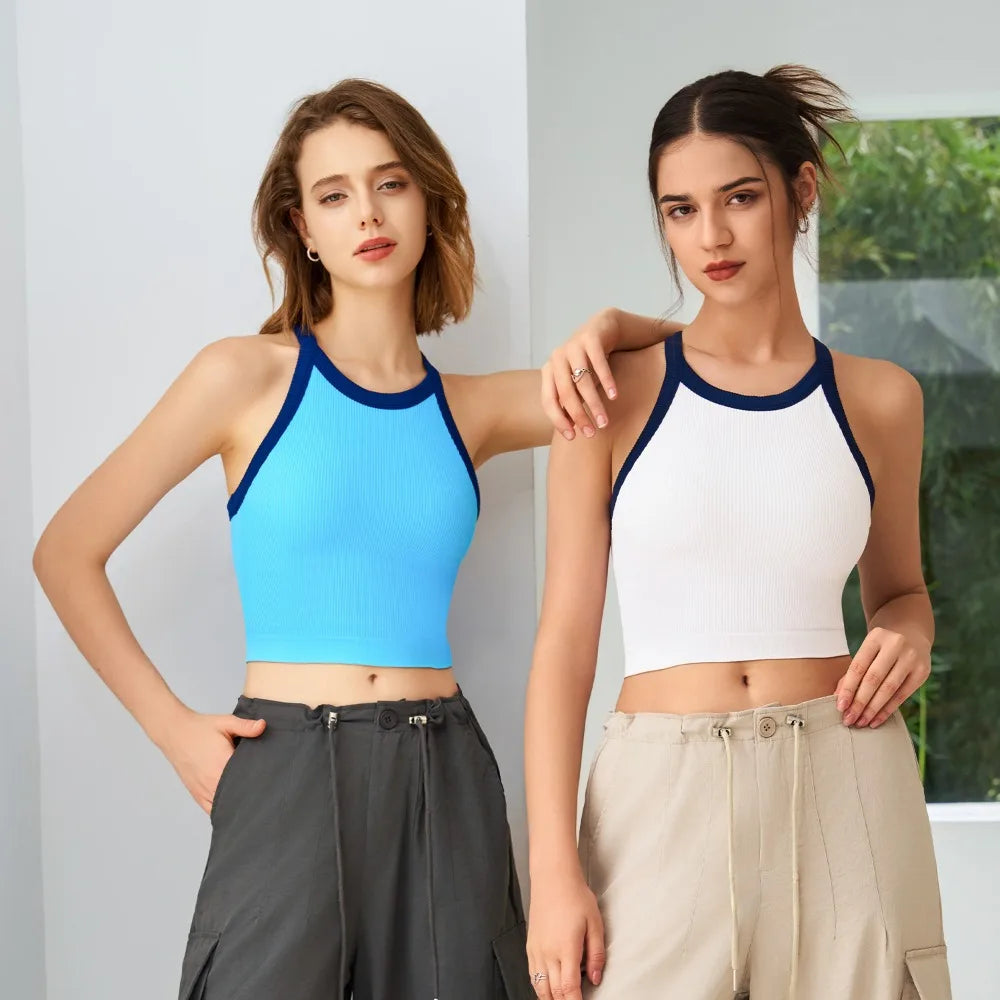 Tank Thể Thao Cổ Cao Thoáng Khí Đệm Ngực Cố Định - Daisan Mart