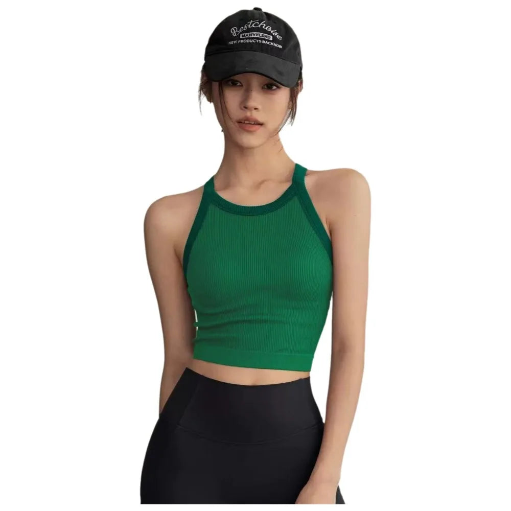 Tank Thể Thao Cổ Cao Thoáng Khí Đệm Ngực Cố Định - Daisan Mart