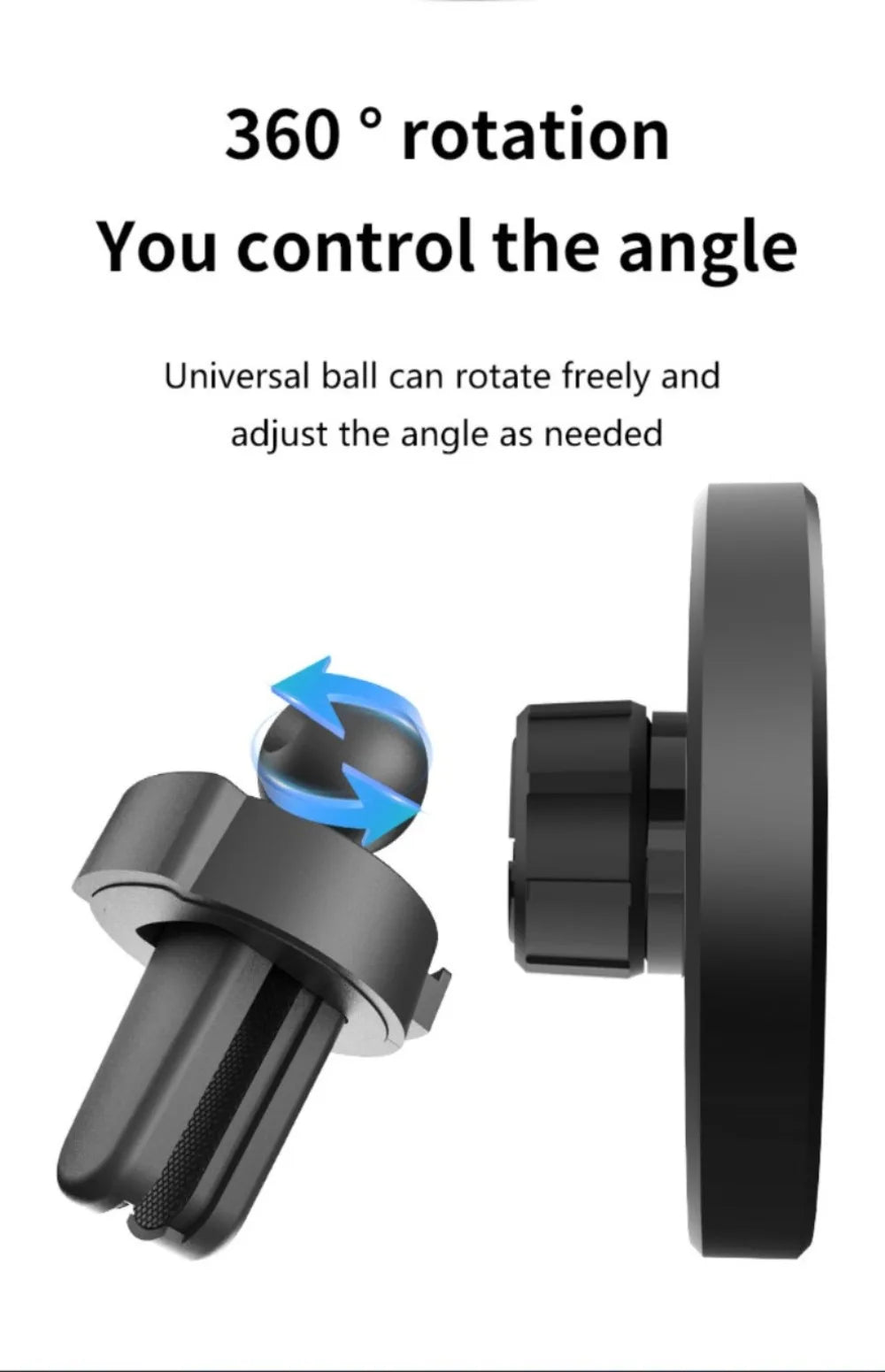 Magnetic Phone Wireless Charger Air Vent Holder For Magsafe iPhone 16 15 14 13 12 Pro Max Cellphone Fast Charging Bracket Stand - Daisan Mart