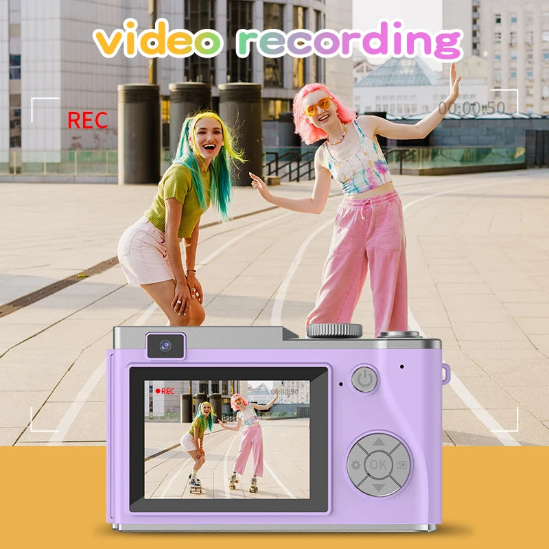 Máy ảnh kỹ thuật số trẻ em 180° Zoom 16x chống rung - Daisan Mart