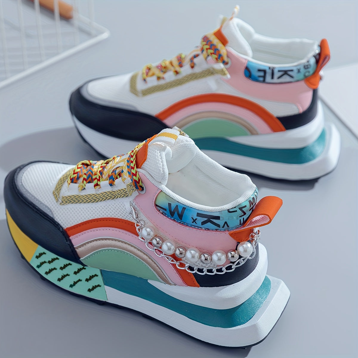Giày Sneaker Nữ Zhongbang Lấp Lánh Năng Động Cá Tính