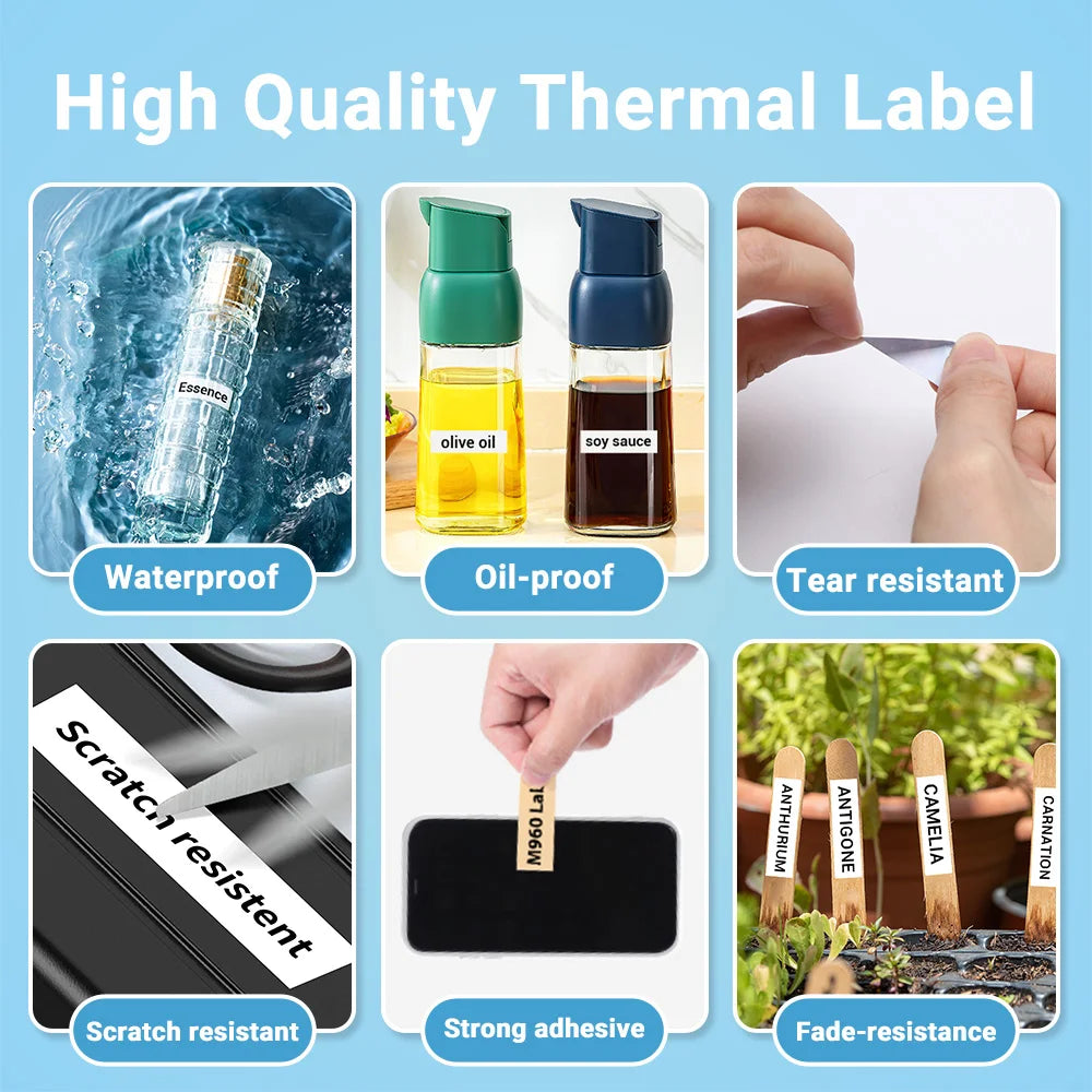 Phomemo Q30 Label Printer Mini Printer Pocket Thermal Label Maker Wireless Sticker Pocket Portable Printer Various Label Paper - Daisan Mart
