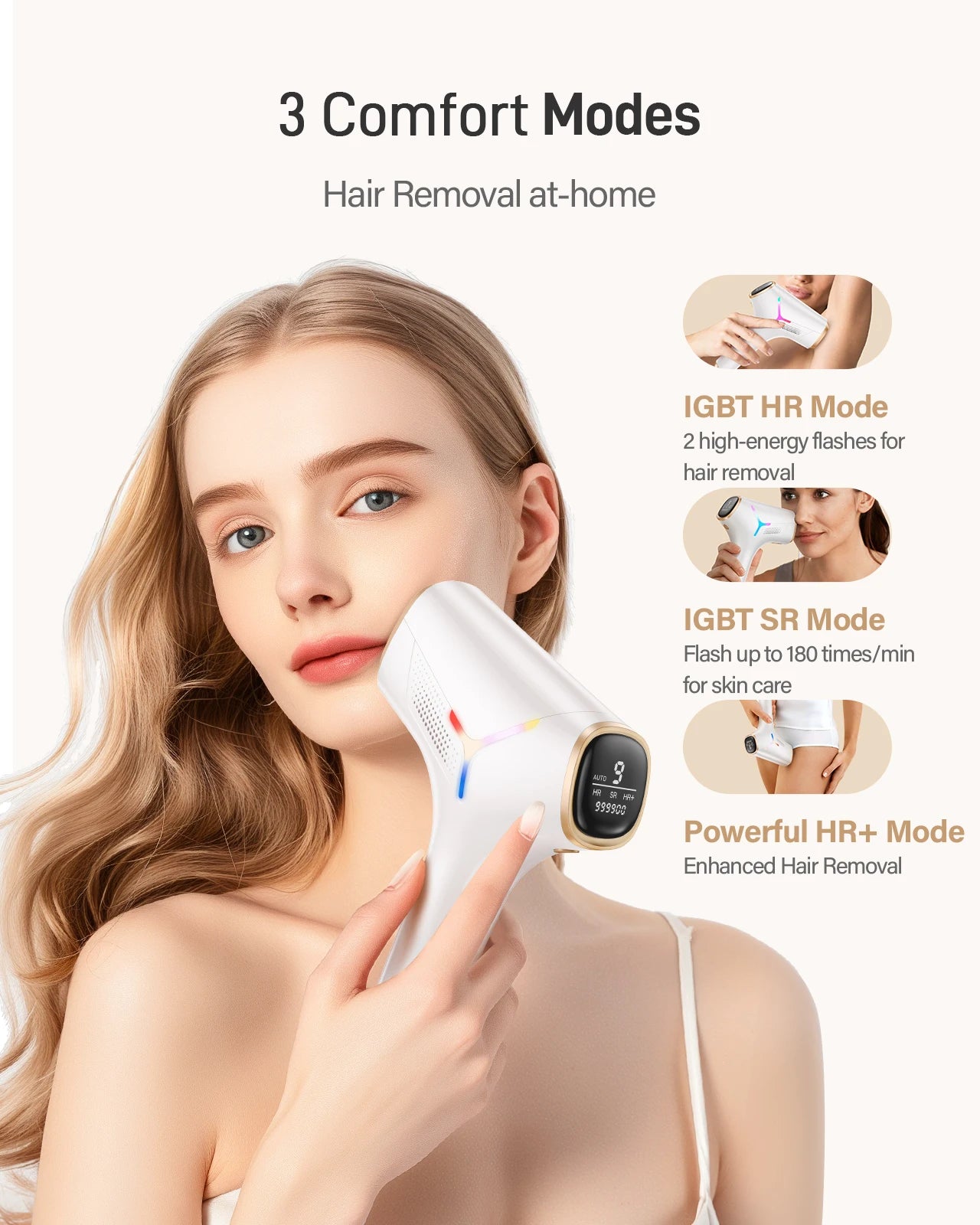 Máy Triệt Lông IPL 990000 Xung - Không Đau, Vĩnh Viễn - Daisan Mart