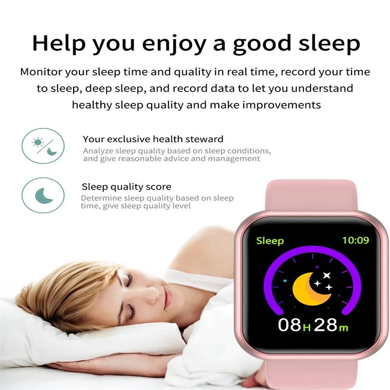 Đồng Hồ Thông Minh Y68 Đo Nhịp Tim, Oxy, Huyết Áp - Daisan Mart