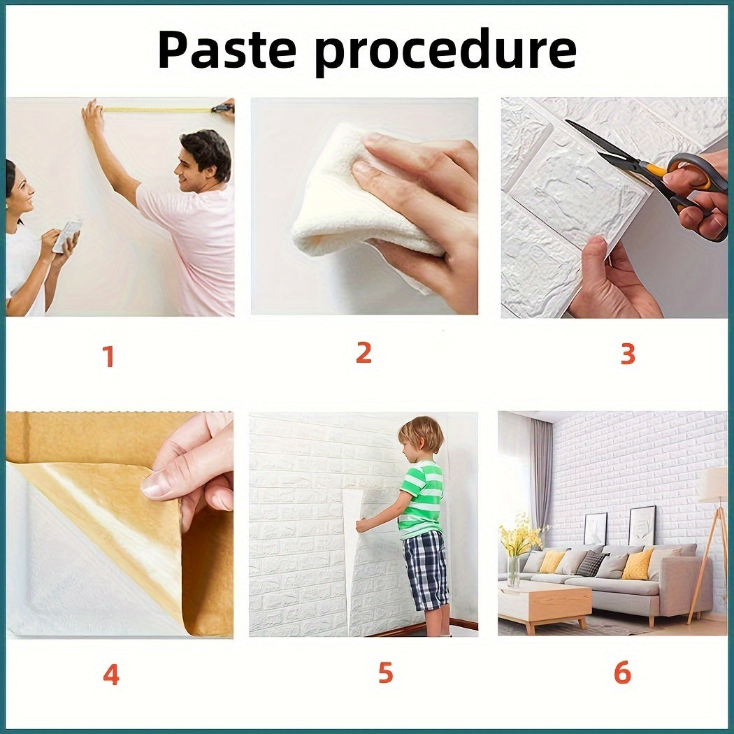 Xốp Dán Tường 3D Trắng 100 Miếng Chống Nước, Tự Dính - Daisan Mart