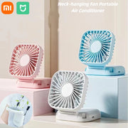 小米迷你手持風扇靜音折疊風扇多功能渦輪USB充電便攜式掛頸風扇迷你桌上型風扇