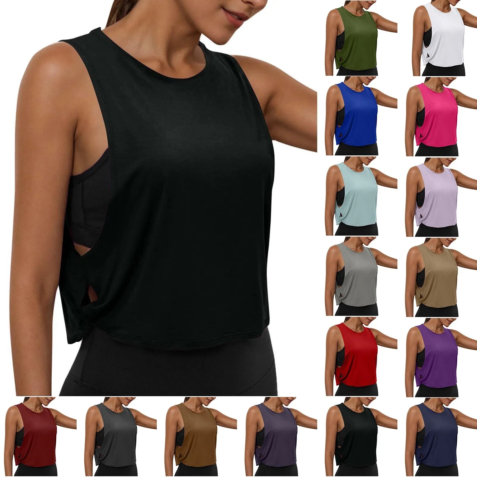 Áo Tank Tập Gym Nữ Không Tay Thoáng Mát Thời Trang - Daisan Mart