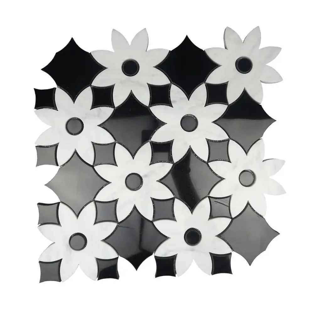 Gạch Mosaic Lục Giác Đá Trắng Carrara 10mm Nội Thất - Daisan Mart