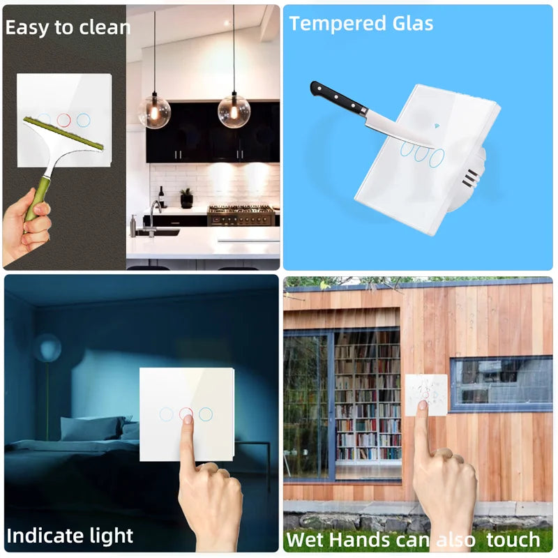 Công Tắc Thông Minh Tuya 1-4 Kênh, Điều Khiển App