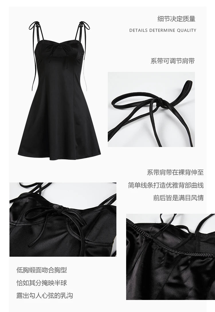 Đầm ngủ sexy ôm dáng lụa mỏng dây cổ quyến rũ - Daisan Mart