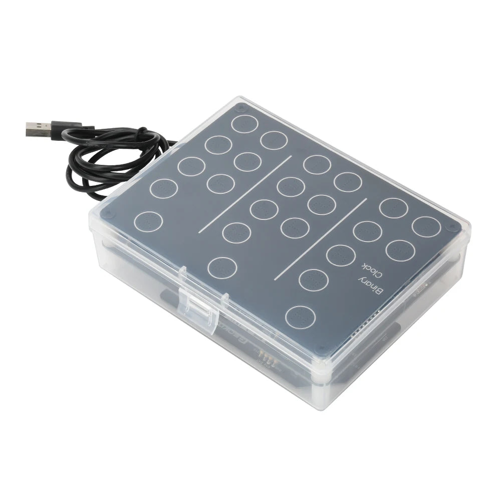Đồng hồ LED nhị phân DIY, hiển thị số, USB 5V - Daisan Mart