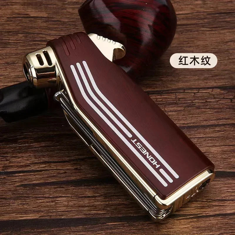 New Multifunctional Special Pipe Machine Oblique Fire Retro Open Fire Lighter Inflatable with Smoke Knife Pressure Stick Scraper - Daisan Mart