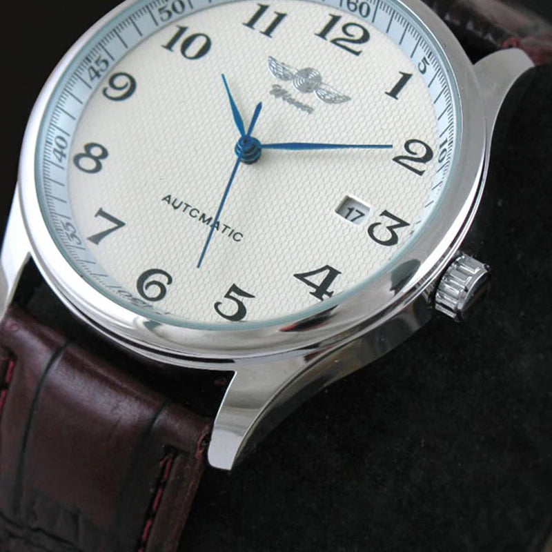 Simple mechanical watch automatic leather strap 2021 Best seller