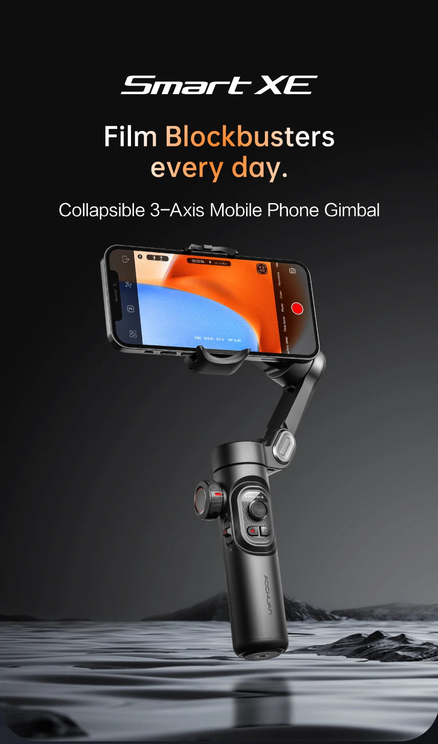 AOCHUAN Smart XE 3-Axis Handheld Gimbal Stabilizer for Smartphone iPhone Android Face Tracking Tiktok Vlog Live Streaming - Daisan Mart