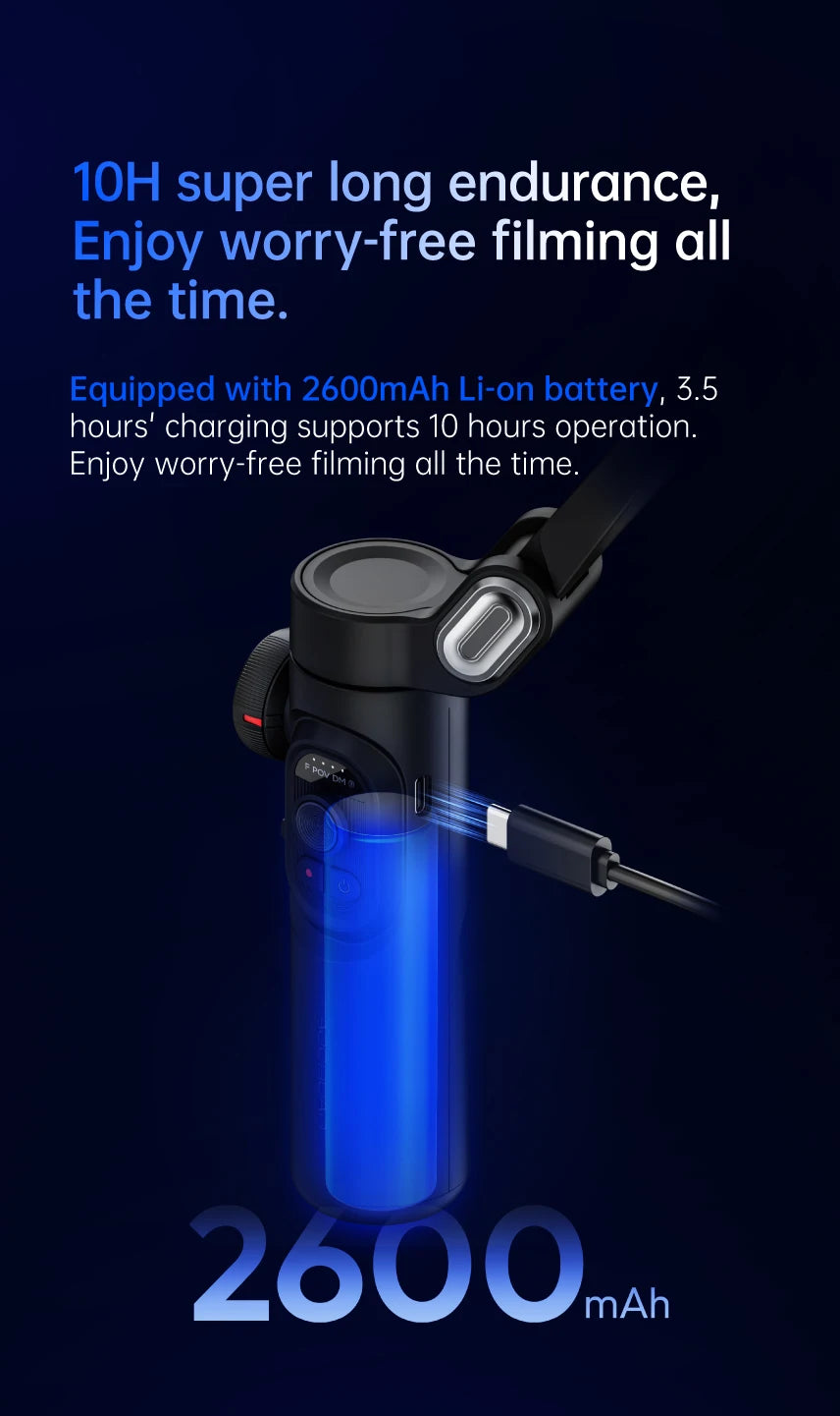 AOCHUAN Smart XE 3-Axis Handheld Gimbal Stabilizer for Smartphone iPhone Android Face Tracking Tiktok Vlog Live Streaming - Daisan Mart