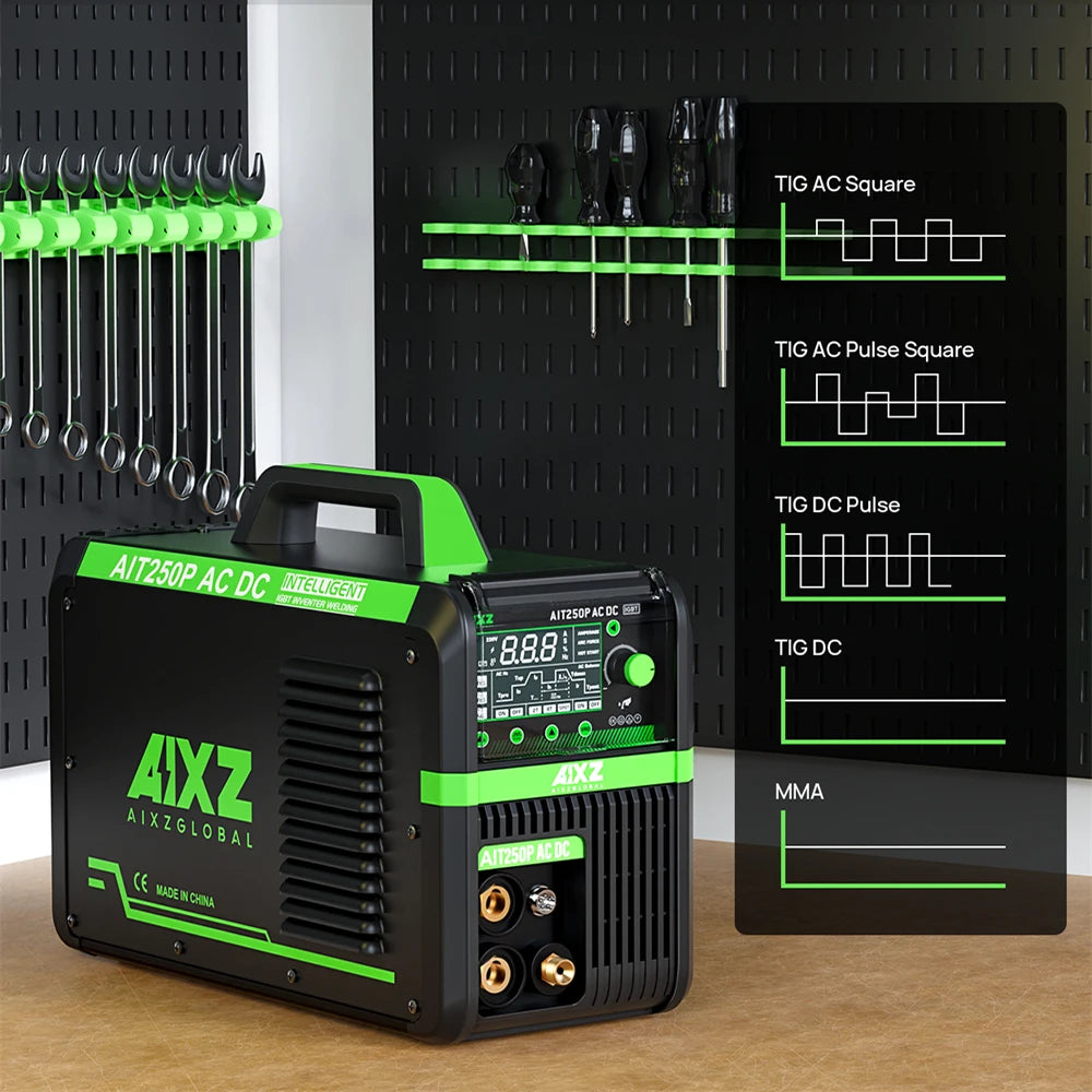 AIXZ 5 in 1 HF TIG AC/DC Aluminum Welding Machine MMA ARC Argon Precise Digital Pulse 2T/4T TIG Welder Stainless IGBT Inverter - Daisan Mart