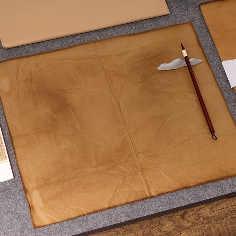 40張優質手工宣紙 - 超薄、耐用、用途廣泛，適用於書法、繪畫、工藝品製作 - 藝術家和愛好者的理想之選，工藝品材料 | 超薄紙張 | 紋理細膩