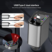 Sạc Nhanh Đa Năng 60W - Cáp Rút iPhone Android - Daisan Mart