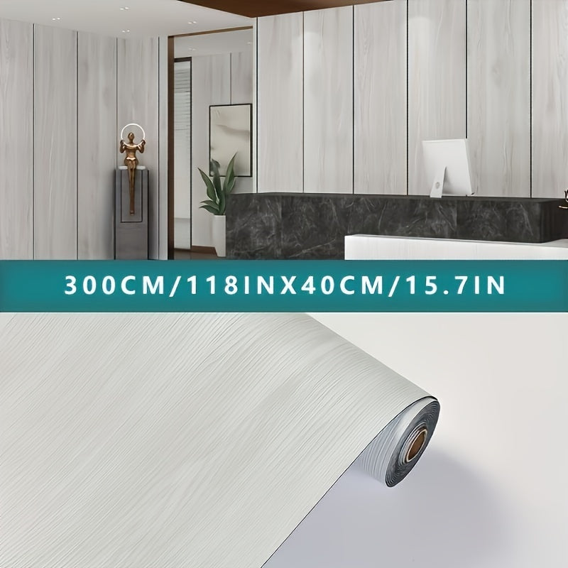 Giấy Dán Tường Vân Gỗ 3D Chống Nước Tự Dính 15.7x118in - Daisan Mart