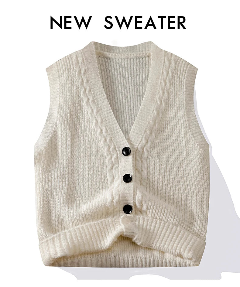 Áo Len Nam Đa Năng Thời Trang Cổ V Vest Không Tay - Daisan Mart