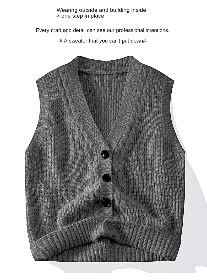 Áo Len Nam Đa Năng Thời Trang Cổ V Vest Không Tay - Daisan Mart