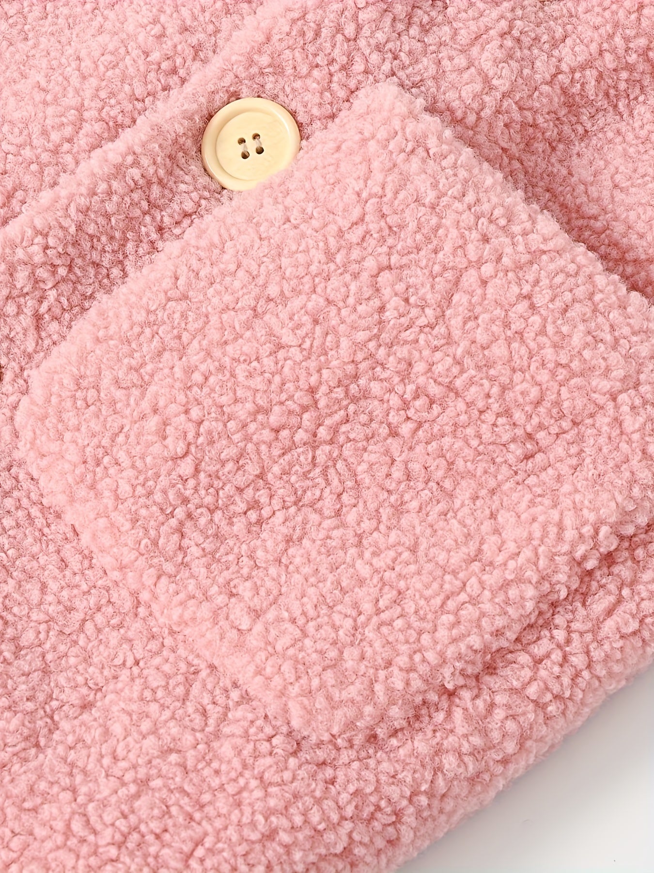Áo Khoác Bé Gái Hồng Pastel, Lông Mềm, Phong Cách Hàn Quốc - Daisan Mart